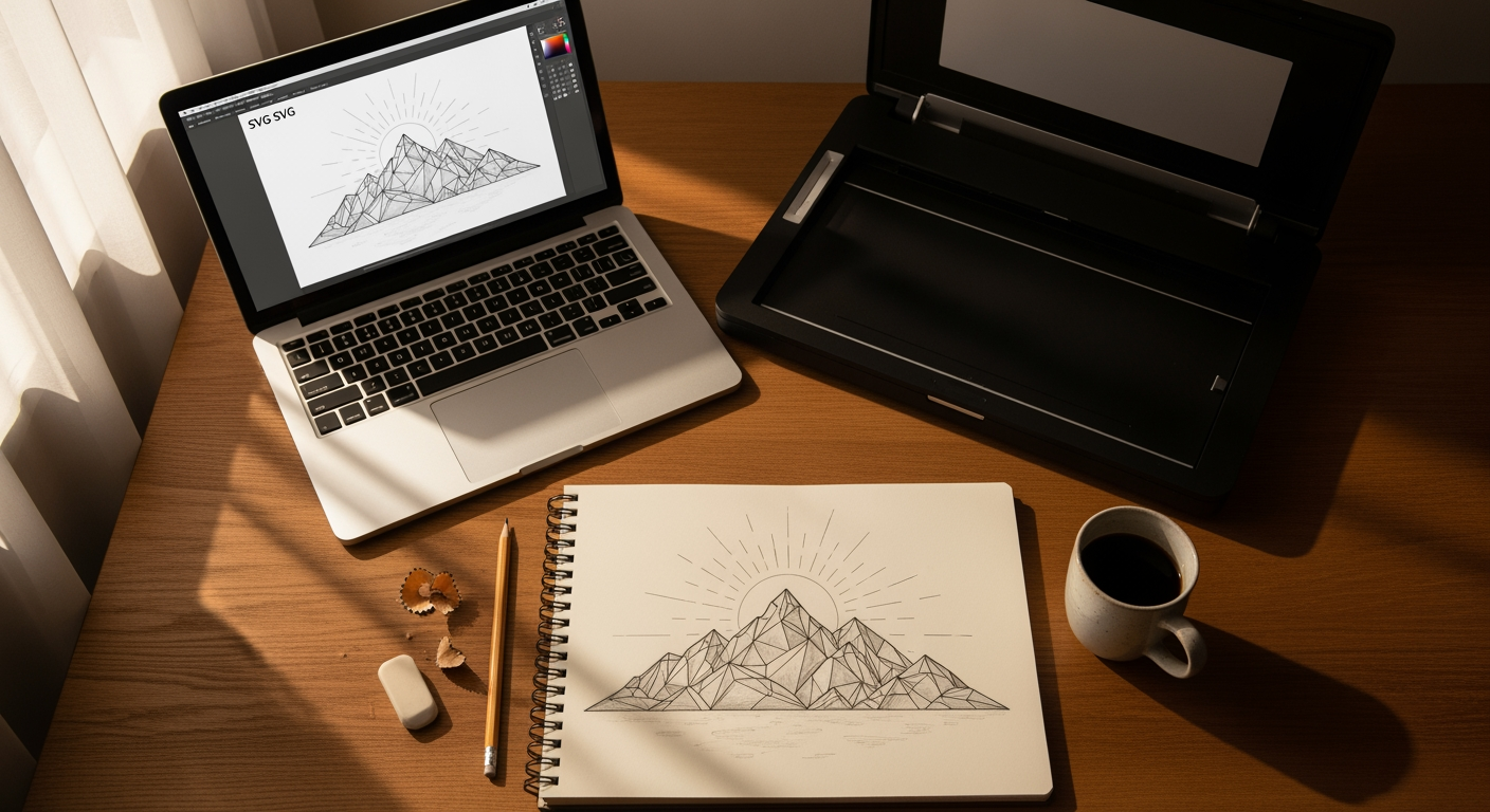 Como vetorizar um esboço a lápis ou desenho digitalizado